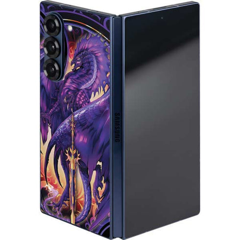 Dragonblade Netherblade Purple by Ruth Thompson Galaxy Z Fold6 Skin