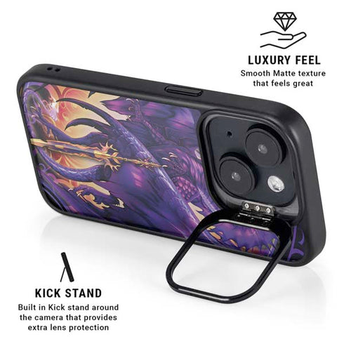 Dragonblade Netherblade Purple by Ruth Thompson iPhone 14 Plus Kickstand Case