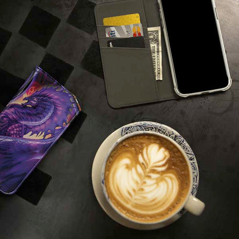 Dragonblade Netherblade Purple by Ruth Thompson iPhone 15 Folio Case