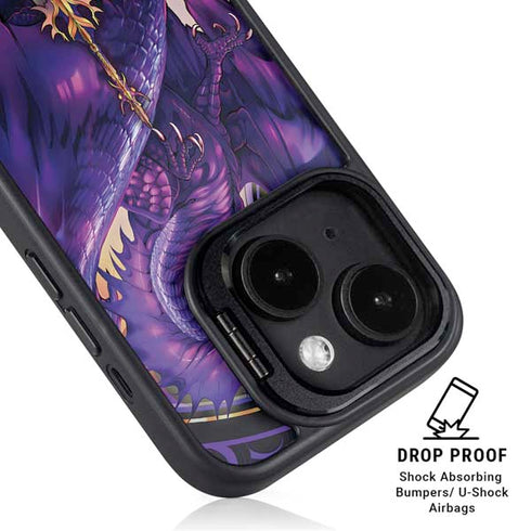 Dragonblade Netherblade Purple by Ruth Thompson iPhone 15 Plus Kickstand Case