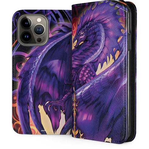 Dragonblade Netherblade Purple by Ruth Thompson iPhone 15 Pro Max Folio Case