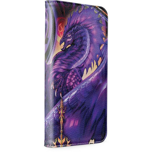 Dragonblade Netherblade Purple by Ruth Thompson iPhone 15 Pro Max Folio Case