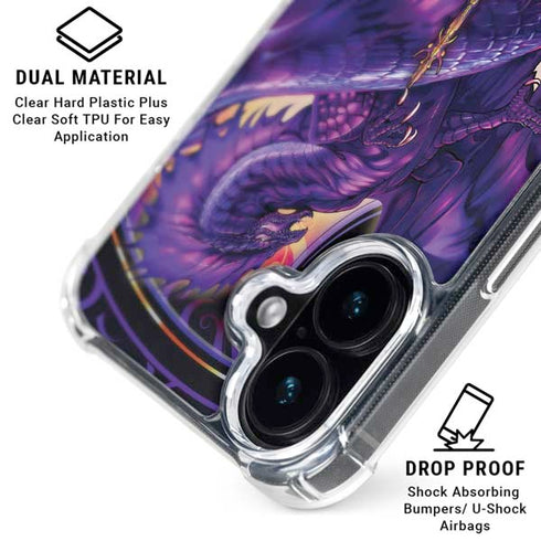 Dragonblade Netherblade Purple by Ruth Thompson iPhone 16 Clear Case