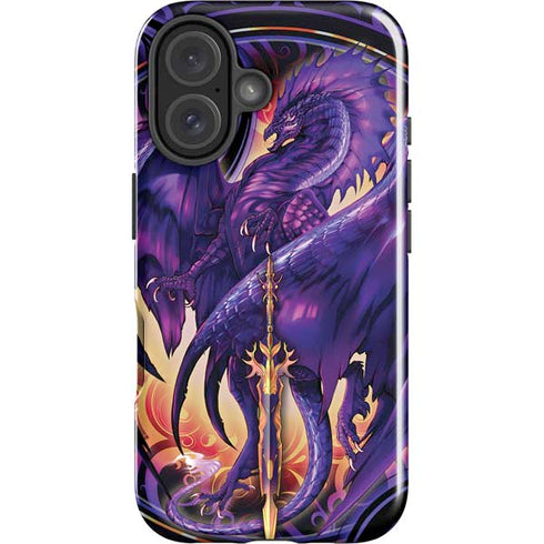 Dragonblade Netherblade Purple by Ruth Thompson iPhone 16 Impact Case