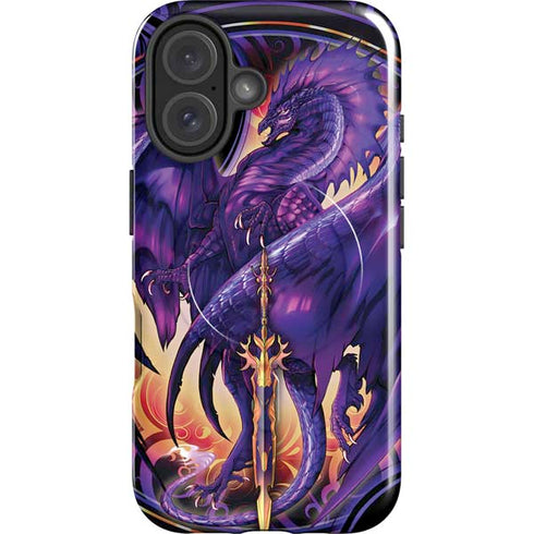 Dragonblade Netherblade Purple by Ruth Thompson iPhone 16 Magsafe Impact Case