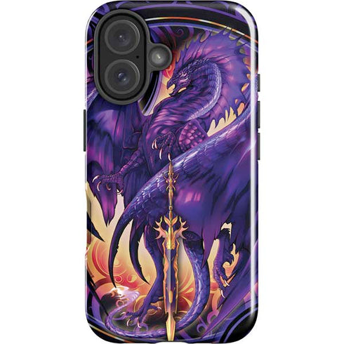 Dragonblade Netherblade Purple by Ruth Thompson iPhone 16 Plus Impact Case