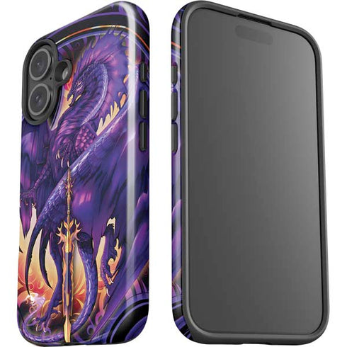 Dragonblade Netherblade Purple by Ruth Thompson iPhone 16 Plus Impact Case
