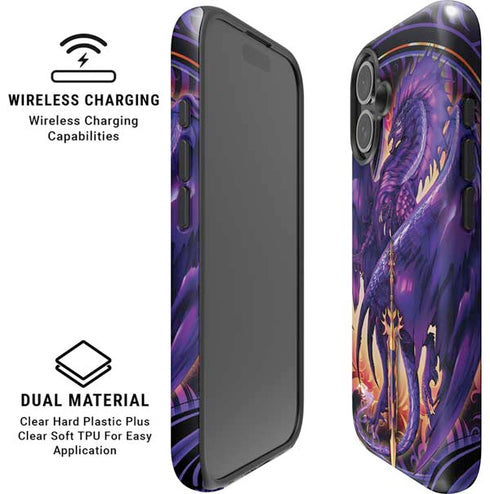 Dragonblade Netherblade Purple by Ruth Thompson iPhone 16 Plus Magsafe Impact Case