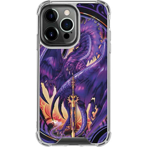 Dragonblade Netherblade Purple by Ruth Thompson iPhone 16 Pro Clear Case