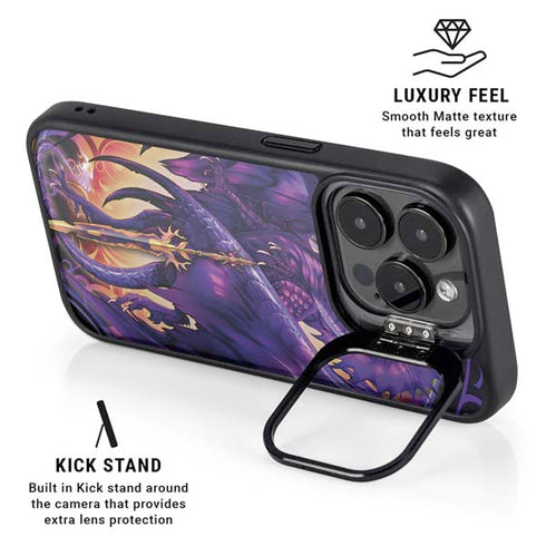 Dragonblade Netherblade Purple by Ruth Thompson iPhone 16 Pro Kickstand Case