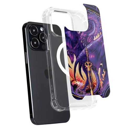 Dragonblade Netherblade Purple by Ruth Thompson iPhone 16 Pro MagSafe Case