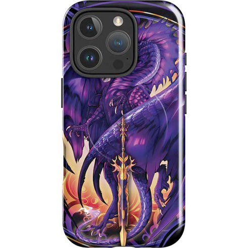 Dragonblade Netherblade Purple by Ruth Thompson iPhone 16 Pro Magsafe Impact Case