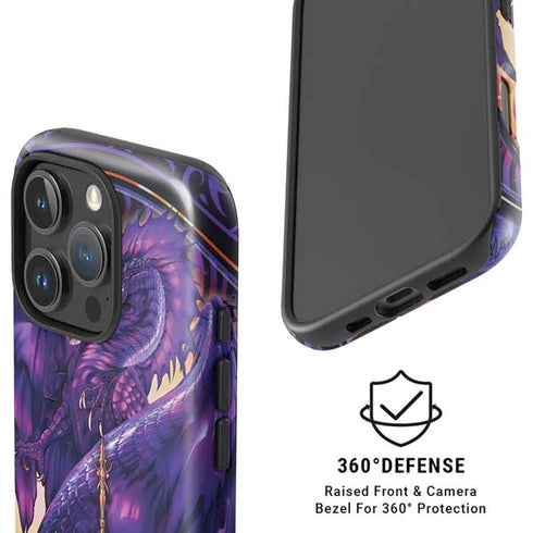 Dragonblade Netherblade Purple by Ruth Thompson iPhone 16 Pro Magsafe Impact Case