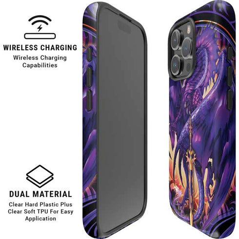 Dragonblade Netherblade Purple by Ruth Thompson iPhone 16 Pro Magsafe Impact Case