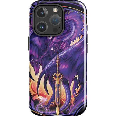 Dragonblade Netherblade Purple by Ruth Thompson iPhone 16 Pro Max Impact Case
