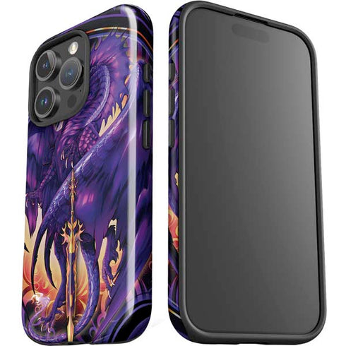 Dragonblade Netherblade Purple by Ruth Thompson iPhone 16 Pro Max Impact Case