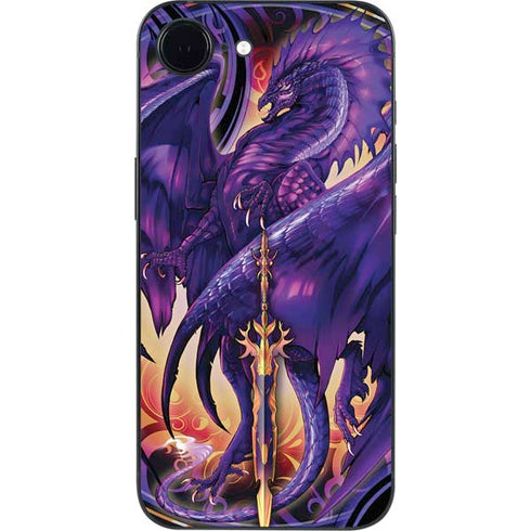 Dragonblade Netherblade Purple by Ruth Thompson iPhone 16e Skin