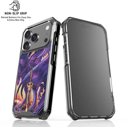 Dragonblade Netherblade Purple by Ruth Thompson iPhone 18 Pro Clear Case
