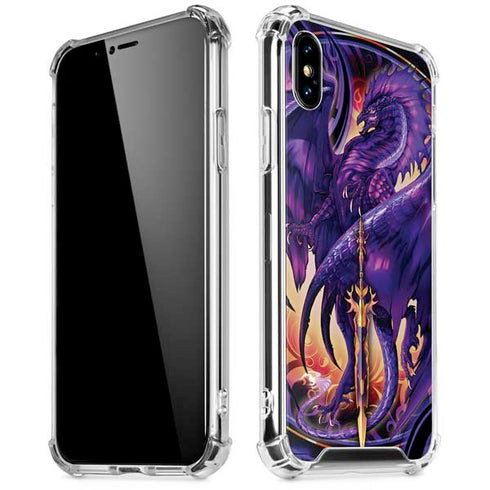 Dragonblade Netherblade Purple by Ruth Thompson iPhone X/XS Clear Case