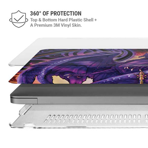 Dragonblade Netherblade Purple by Ruth Thompson MacBook Pro 14in (2021-24) Case plus Skin