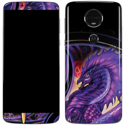 Dragonblade Netherblade Purple by Ruth Thompson Moto E5 Plus Skin