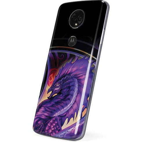 Dragonblade Netherblade Purple by Ruth Thompson Moto E5 Plus Skin