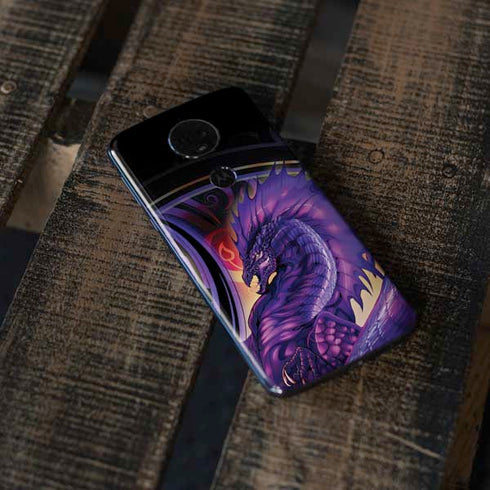 Dragonblade Netherblade Purple by Ruth Thompson Moto E5 Plus Skin