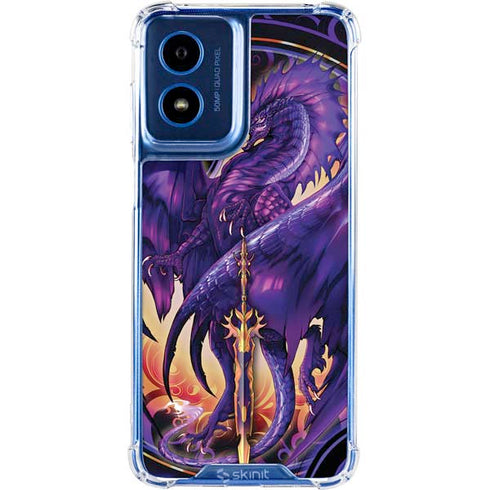 Dragonblade Netherblade Purple by Ruth Thompson Moto G Play 4G (2024) Clear Case