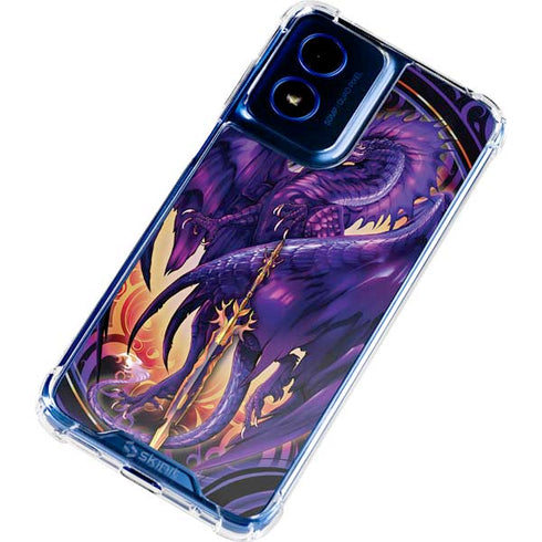 Dragonblade Netherblade Purple by Ruth Thompson Moto G Play 4G (2024) Clear Case