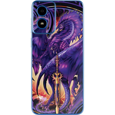 Dragonblade Netherblade Purple by Ruth Thompson Moto G Play 4G (2024) Skin