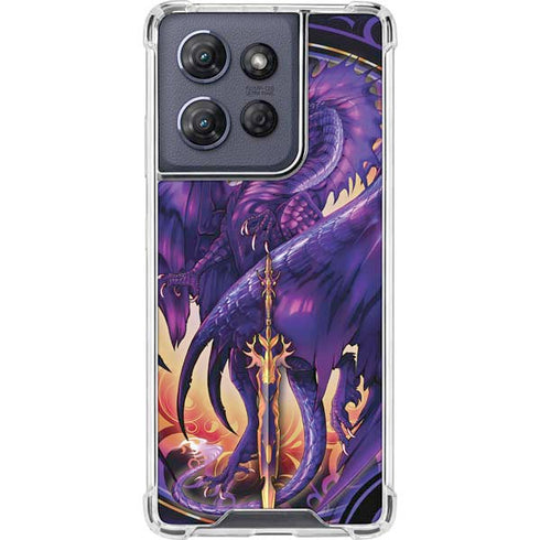 Dragonblade Netherblade Purple by Ruth Thompson Moto G Play 5G (2025) Clear Case