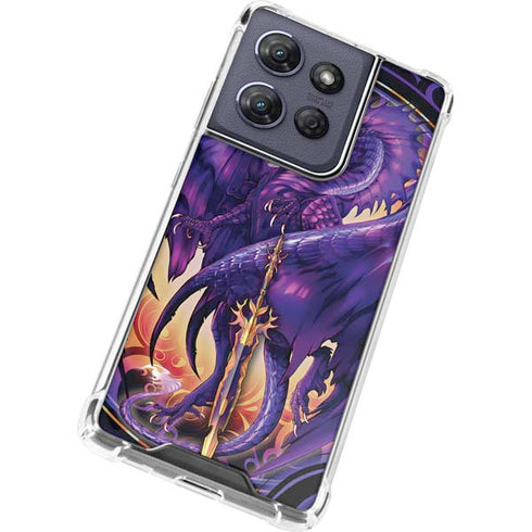 Dragonblade Netherblade Purple by Ruth Thompson Moto G Play 5G (2025) Clear Case
