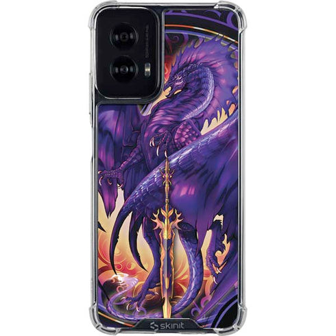 Dragonblade Netherblade Purple by Ruth Thompson Moto G Power 5G (2024) Clear Case