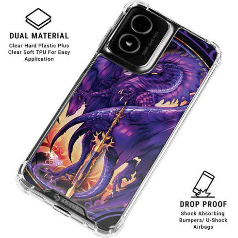Dragonblade Netherblade Purple by Ruth Thompson Moto G Power 5G (2024) Clear Case