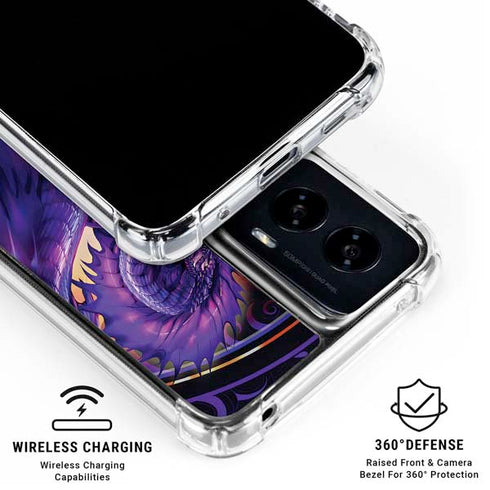 Dragonblade Netherblade Purple by Ruth Thompson Moto G Power 5G (2024) Clear Case
