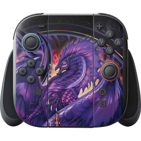 Dragonblade Netherblade Purple by Ruth Thompson Nintendo Switch 2 (2025) with Joy-Con Skin