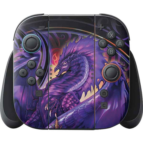 Dragonblade Netherblade Purple by Ruth Thompson Nintendo Switch 2 (2025) Joy-Con Controller Skin