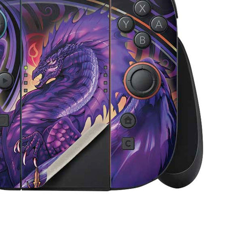 Dragonblade Netherblade Purple by Ruth Thompson Nintendo Switch 2 (2025) Joy-Con Controller Skin