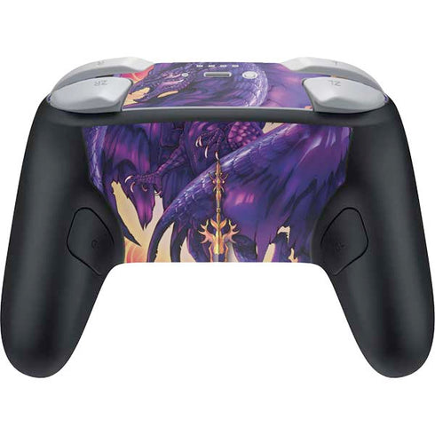 Dragonblade Netherblade Purple by Ruth Thompson Nintendo Switch 2 (2025) Pro Controller Skin