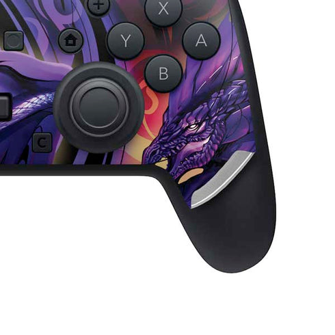 Dragonblade Netherblade Purple by Ruth Thompson Nintendo Switch 2 (2025) Pro Controller Skin