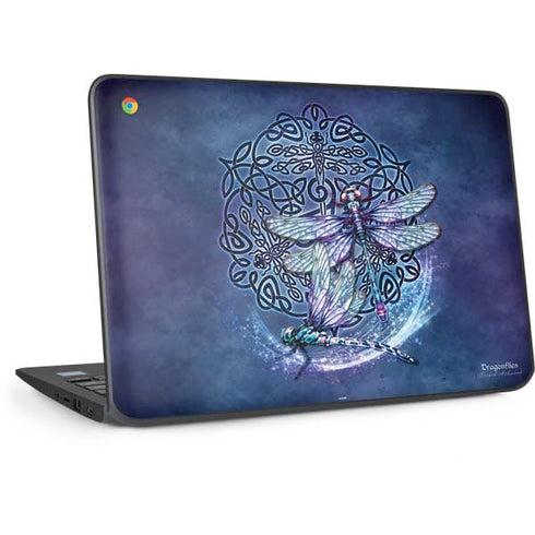 Dragonfly Celtic Knot by Brigid Ashwood HP Chromebook Skin