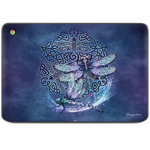 Dragonfly Celtic Knot by Brigid Ashwood HP Chromebook Skin