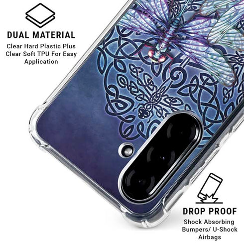 Dragonfly Celtic Knot by Brigid Ashwood Galaxy A36 5G Clear Case