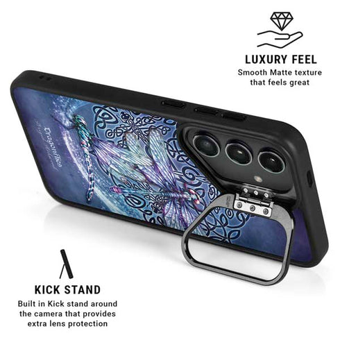 Dragonfly Celtic Knot by Brigid Ashwood Galaxy S25 Kickstand Case