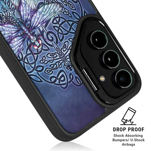 Dragonfly Celtic Knot by Brigid Ashwood Galaxy S24 Kickstand Case
