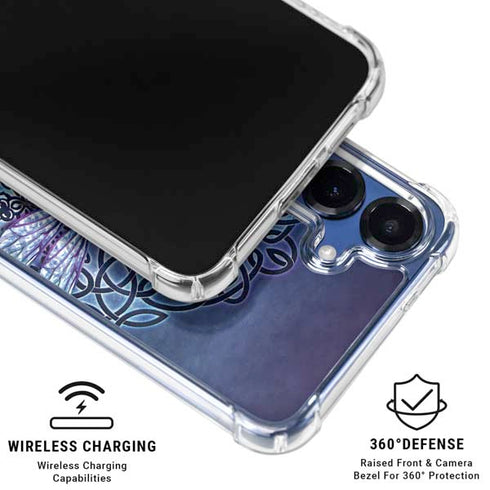 Dragonfly Celtic Knot by Brigid Ashwood Galaxy S25 Clear Case