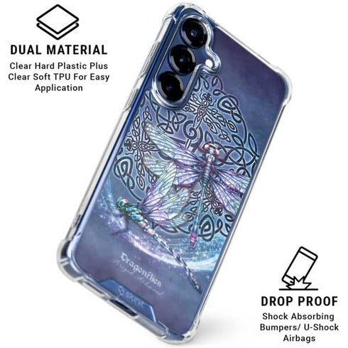 Dragonfly Celtic Knot by Brigid Ashwood Galaxy S25 Clear Case