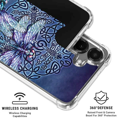 Dragonfly Celtic Knot by Brigid Ashwood Galaxy S26 Clear Case