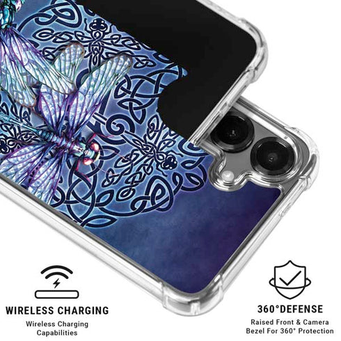 Dragonfly Celtic Knot by Brigid Ashwood Galaxy S26 Plus Clear Case