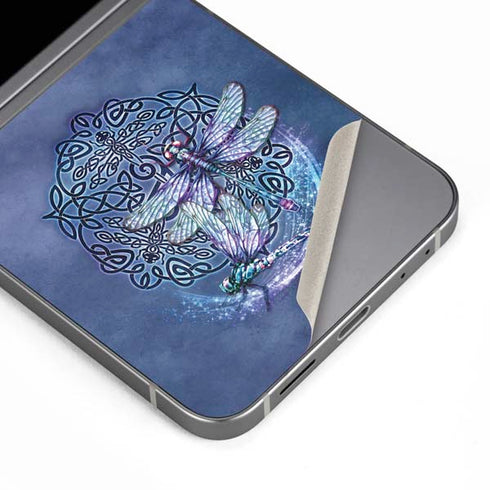 Dragonfly Celtic Knot by Brigid Ashwood Galaxy Z Flip6 Skin